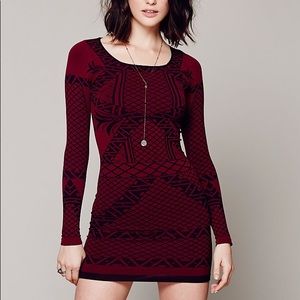 Free People Angles of Intarsia Bodycon Dress